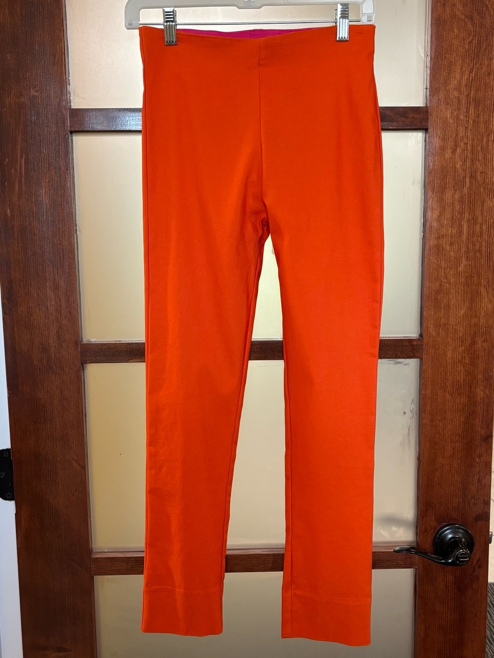 Gretchen Scott Designs Vibrant Orange Straight Leg Ponte Pants